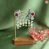 Gulnaar Pearl Bloom Oxidised Earrings DEVER-27