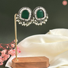 Gulnar Emerald Oxidised Earrings DEVER-43