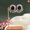 Gulnar Ruby Oxidised Earrings DEVER-42