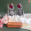 Rajvansh Ruby Medallion Earrings DEVER-35