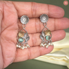 Gulmohar Mint Green Oxidised Earrings DEVER-25