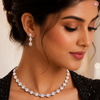 Solitaire Premium Kundan Necklace Set - DGNK-145