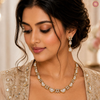 Premium Kundan One Liner Necklace Set DGNK-42
