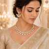 Minimal shine, timeless Dabbi Kundan Necklace Set DGNK-89