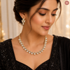 Diya Motif CZ Necklace Set - DGNK-152
