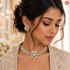 Premium Kundan Floral Necklace Set DGNK-116