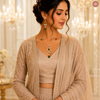 Emerald Drop Layered Necklace Set - DGNK-151