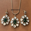 Emerald Bloom Kundan Pendant Chain Set DGCP-35