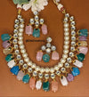 3 Layer Premium Kundan Necklace Set DGNK-1