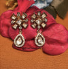 Where Elegance Blooms with Every Sparkle - Premium Kundan Earings With Drops DGER-76