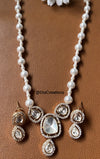 Premium Kundan Pearl Necklace Set DGNK-113