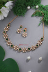 Premium Kundan Flower Necklace Set DGNK-32