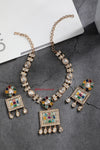 Luxury Premium Kundan Polki Necklace Set DGNK-51