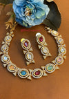 Polki Style Premium Kundan Necklace Set DGNK-59