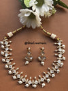 Premium Kundan Choker Necklace Set With Pearl Drops DGNK-82
