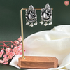 Ganesha Glow Oxidised Pearl Earrings DEVER-1