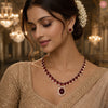 Color Stone Studded Zircon Necklace Set DGNK-78