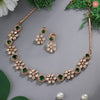 Premium Kundan Flower Necklace Set DGNK-32
