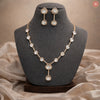 Crystal Glow Tear-Drop Premium Polki Kundan Necklace Set - DGNK-142